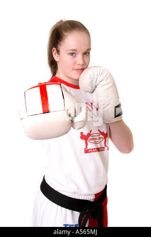 Britische Junioren Weltmeister Kick Boxer Imogen Shayler Stockfoto