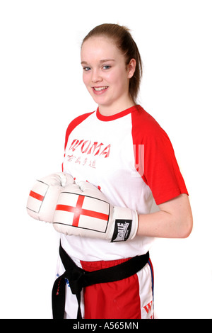 Britische Junioren Weltmeister Kick Boxer Imogen Shayler Stockfoto