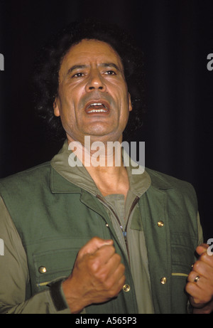 Oberst Muammar al-Gaddafi Libyen Stockfoto