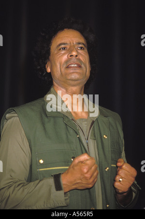 Oberst Muammar al-Gaddafi Libyen Stockfoto