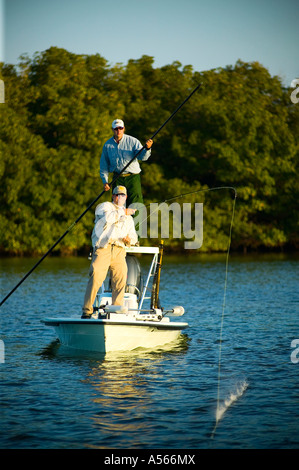 Captain Tom Rowland kämpfen Fisch Stockfoto