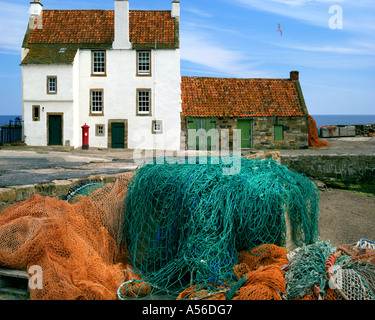 GB - Schottland: Cottage in Pittenweem Harbour Stockfoto