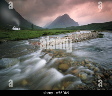 GB - Schottland: Fluss Coupall in Glen Coe Stockfoto