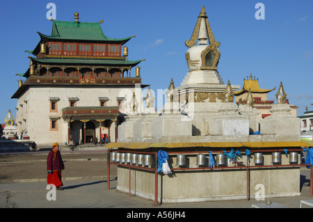 Wichtigsten Tempel Magjid Janraisig Süm Gandan-Kloster Ulan-Bator Mongolei Stockfoto