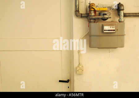 Einzigen Gaszähler, close-up Stockfoto
