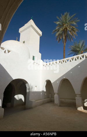 Weiße Moschee im historischen Zentrum von Ghadames, Ghadamis Stockfoto