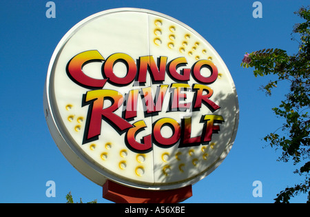 Congo River Golf Zeichen, International Drive, Orlando, Florida, USA Stockfoto