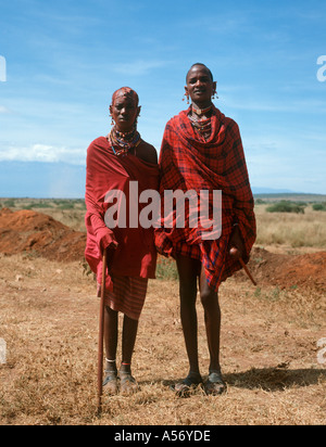 Maasai Jugendliche, Amboseli-Reservat, Kajiado, Kenia Stockfoto