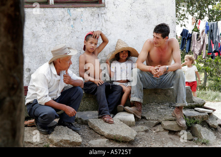 Painet ja1332 Venezuela Familiengruppe Castano abgelegenen Dorf hills Barquisimeto Lara Staat Lateinamerika Süd Armut Stockfoto