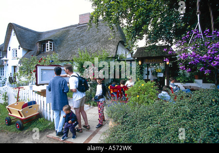 Restaurant Seekiste Nebel Amrum Nordfriesische Inseln Deutschland Stockfoto