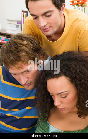 Drei junge Leute, close-up Stockfoto