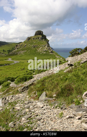 UK Devon Lynton Tal der Felsen Castle Rock Stockfoto