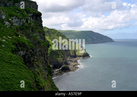 UK Devon Lynton Tal der Felsen-Küste in Richtung Woody Bay Stockfoto