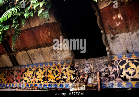 Long House Batak Barusjahe Dorf Karo Regency. (Toba, Karo, Simalungun, Pak Pak, Mandailing, Angkola) Batak Tribes, Lake Toba, Sumatra, Indonesien) Stockfoto