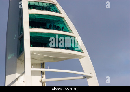 Landschaftsblick auf den Spinnaker Tower in Portsmouth, Hampshire, England, UK Stockfoto