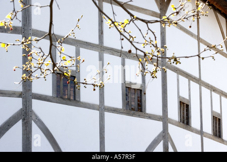 Reproduktion von Shakespeares Globe Theatre London England Stockfoto