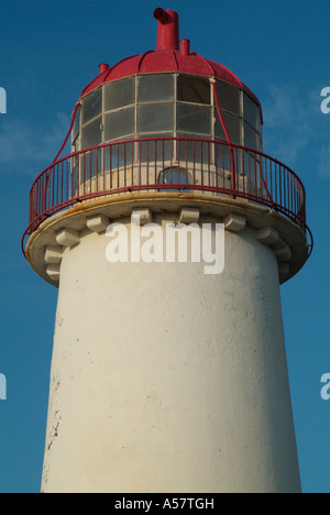 Talacre Leuchtturm Punkt von Ayr Mostyn Bank Leuchtfeuer Kanal Fluss Dee Mündung Flint Flintshire North Wales Walisisch UK Stockfoto