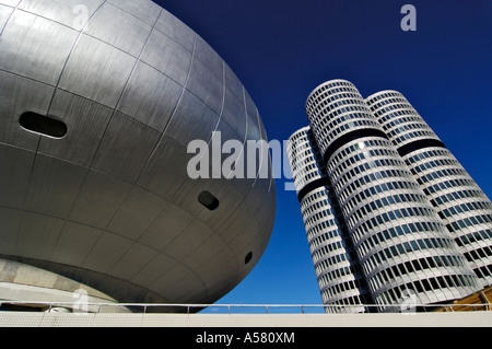 BMW Museum und BMW-Zentrale, München, Bayern, Deutschland Stockfoto