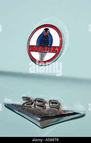 Miami Florida, Coral Gables, Classic Car Show, Sammler, Nostalgie, Wiederherstellung, Hobby, Americana, Ford Mustang Cobra 289, Emblem, FL070218091 Stockfoto