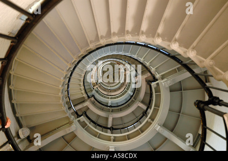 Wicklung-Treppe nach oben schwenken Muster Design Hintergrund Ponce De Leon Lighthouse Daytona Beach Florida fl Stockfoto