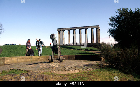 Unvollendete Nationaldenkmal auf Calton Hill Edinburgh Schottland Stockfoto