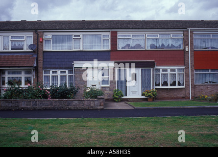 Vale Birmingham West Midlands England UK Schlossterrasse Nachkriegszeit Gehäuse der 1960er Jahre von kommunalen des 20. Jahrhunderts gebaut Stockfoto