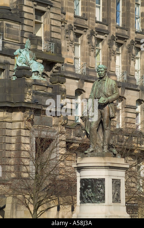 dh CATHEDRAL SQUARE GLASGOW David Livingstone Statue schottland schottische schotten Stockfoto