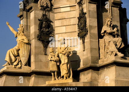 Christopher Columbus Barcelona Spanien Amerika Stockfoto