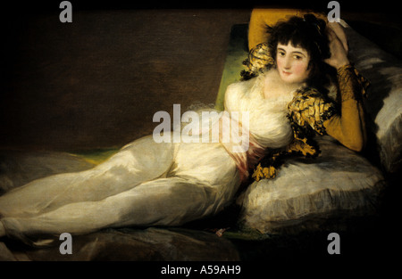 Maja von FRANCISCO JOSÉ DE GOYA Y LUCIENTES Stockfoto