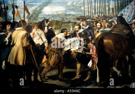 La Redicion de Breda Malerei Diego Rodríguez de Silva y Velázquez Spanien Spanisch Stockfoto