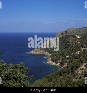 Küsten-Szene in der Nähe von Deia (ehemals Deya), Westküste Mallorca, Balearen, Spanien. Stockfoto