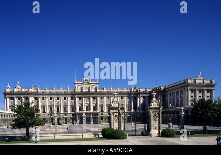 Madrid der Königspalast Palacio Real Spanien König Stockfoto