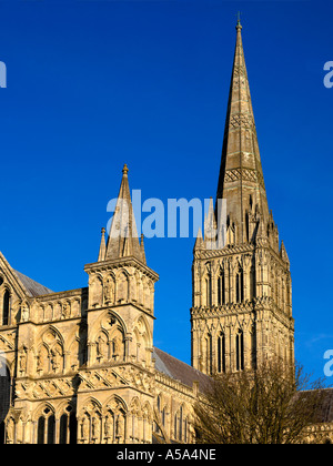 Salisbury Wiltshire England Salisbury Kathedrale Spire Stockfoto