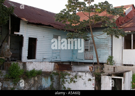 A Haus heruntergekommen, wie von Esteban Huertas laufen zu sehen. Casco Viejo, Panama City, Republik von Panama, Mittelamerika Stockfoto