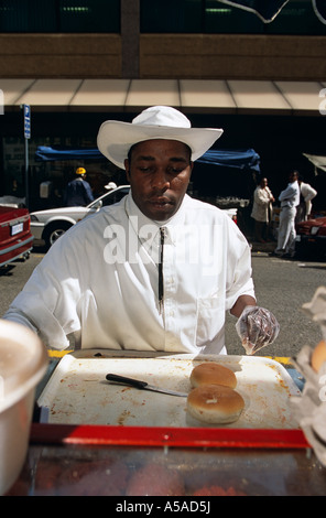 Ein Sandwich-Verkäufer in Johannesburg, Südafrika Stockfoto