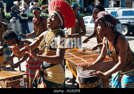 Gebürtige Südafrikaner auf den Straßen von Johannesburg Stockfoto