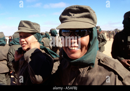 Polisario Kämpferinnen in Tindouf westlichen Algerien Stockfoto