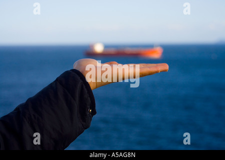 April 2006 in Gibraltar Kanal Schiff Stockfoto