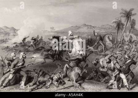 Angriff auf die Sealkote-Meuterer durch General Nicholsons unregelmäßige Kavallerie. Stockfoto