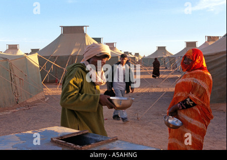 Saharauischen Flüchtlinge in einem Flüchtlingslager in Tindouf westlichen Algerien Stockfoto