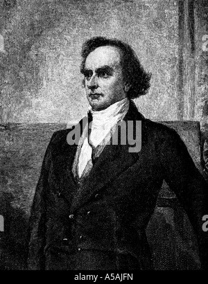 Gravur 19. Jahrhundert amerikanischer Staatsmann Daniel Webster Stockfoto