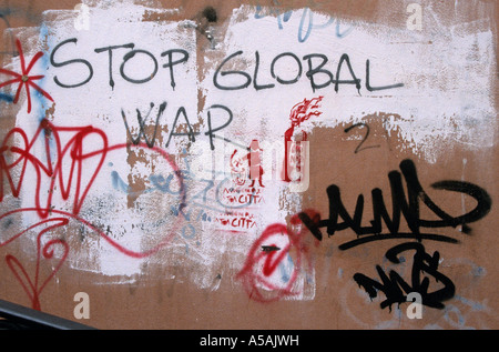 Ein Graffiti an der Wand in Venedig Italien Stockfoto
