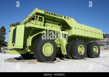 Sparwood British Columbia größte Truck der Welt Stockfoto