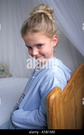 Porträt eines 7-jährigen Mädchens Stockfoto