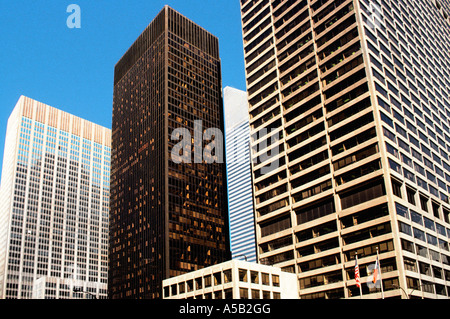 New York City, Wolkenkratzer: Seagram Building Park Avenue, 399 Park Avenue und der Hauptsitz des Citigroup Building in der Lexington Avenue 601. USA. Stockfoto