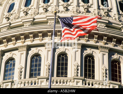 Washington DC zu kennzeichnen, die Kuppel des Kapitols und der Amerikaner Stockfoto