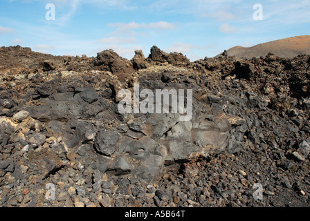 Vulkanlandschaft des Timanfaya-Nationalparks auf der Insel Lanzarote Stockfoto