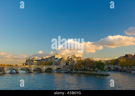 Pont Neuf und die Île De La Cité in Paris Stockfoto