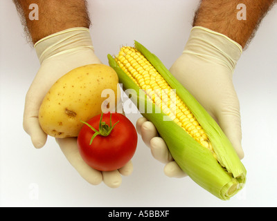 Gentechnisch veränderte Lebensmittel Stockfoto