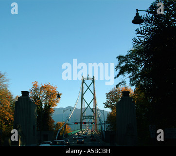 Lion es Gate Bridge, Vancouver Kanada Stockfoto
